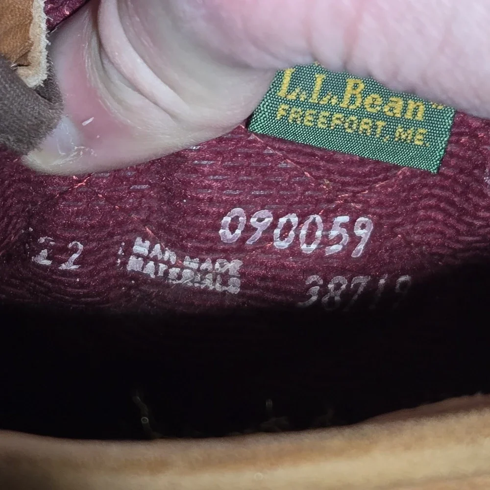 Vintage LL Bean Duck Boots Weathered Leather Mens 9 Gore Tex Brown USA Made